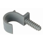 Masonry Pipe Clamp, Size 3/4 Inch, Anchor Length 1.2 Inch Threaded, Material Nylon, Color Gray