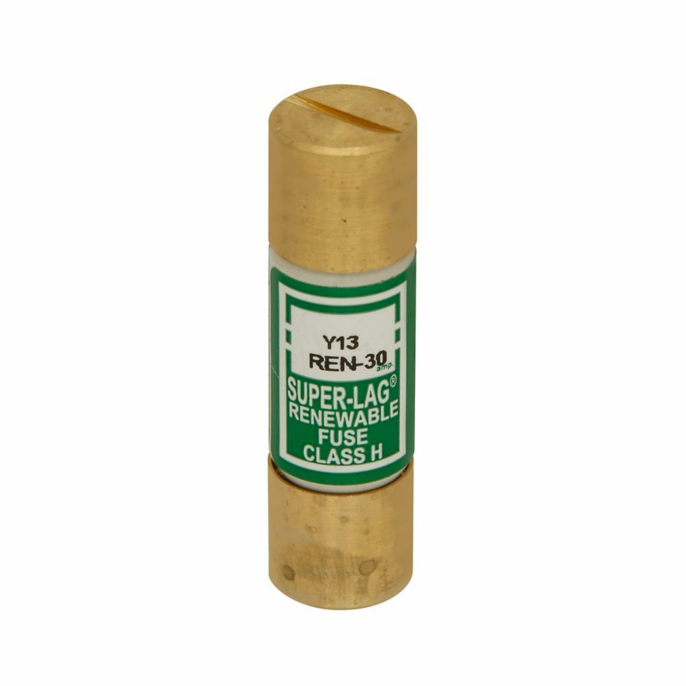 Eaton Bussmann series REN fuse, time lag, non current-limiting, Industrial and commercial structures, 6 A, Class H, Non-indicating, Ferrule end x ferrule end, 10 kAIC, Standard, 10, 250 V