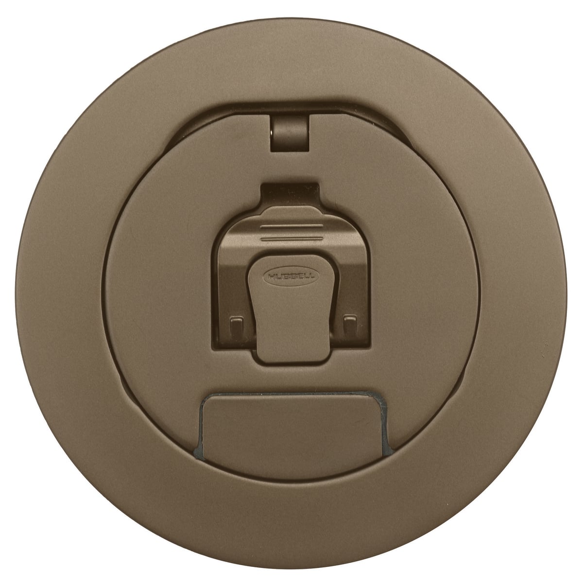 Concrete Floorboxes, Recessed, 4" CFBS1R4 Series, Round Cover Assembly, Bronze Plated Finish