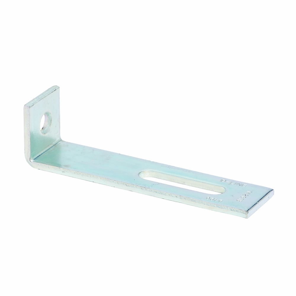 Eaton B-Line series corner gusset, 6.87" H x 1.87" L x 1.62" W, Steel, Electro-plated