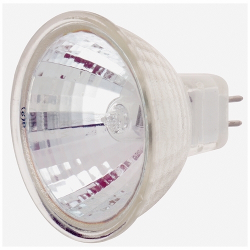 Halogen MR Lamp, Designation: 50MR16/FL/120V, 120 V, 50 WTT, MR16 Shape, GU5.3/GX5.3 Miniature 2 Pin Round Base, CC-8 Filament, 2000 HR, 36 DEG Beam Angle, 1-7/8 IN Length, 2 IN Diameter, Lumens: 1000 CP Center Beam