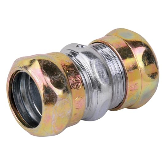 Compression Coupling, Raintight, Conduit Size 4 Inches, Material Zinc Plated Steel, For use with EMT Conduit