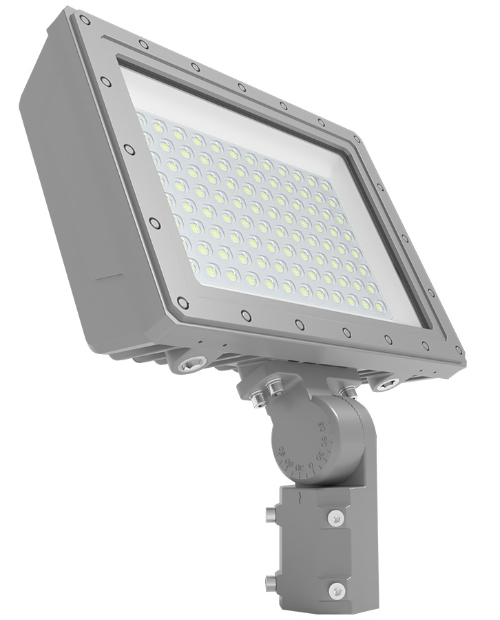 HAZARDOUS LOCATION FLOOD LARGE 200W 5000K SLIPFITTER MOUNT GRAY
