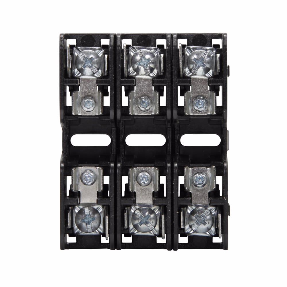 Eaton Bussmann series BMM fuse blocks, Fuse Blocks, 30 A, Three-pole, 200 kA, Pressure plate/quick connect, 200 kAIC, 600 V