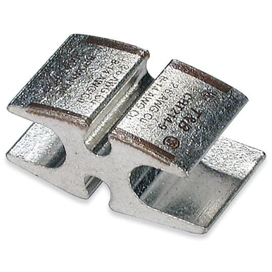 Copper H-Tap for Wire Range Main: 2-6 Str/Sol (2-8 Flex), Branch 2-6 Str/Sol (2-8 Flex), Brown 71R