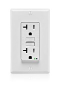 20 Amp, Self-Test GFCI, Wallplate Included, SmartLockPro, Back and Side Wired, Tamper Resistant, White
