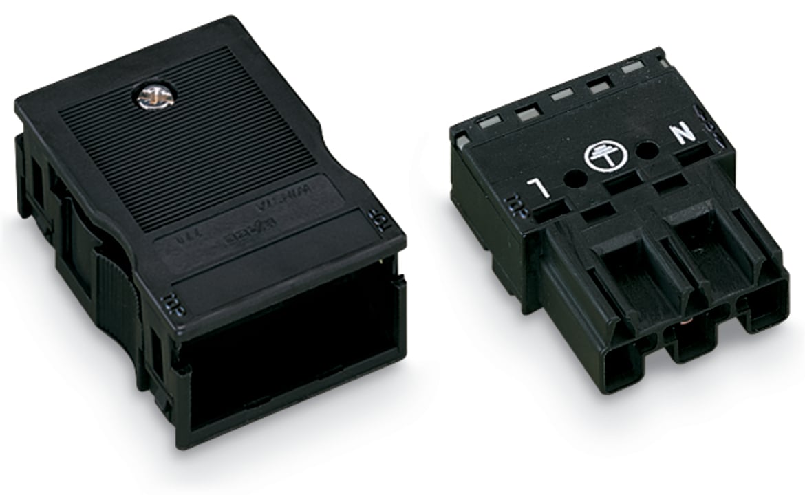 770-113 Operating Tool Plug with Strain Relief Housing, 3 Positions, 0.394 in, Polyamide (PA66)