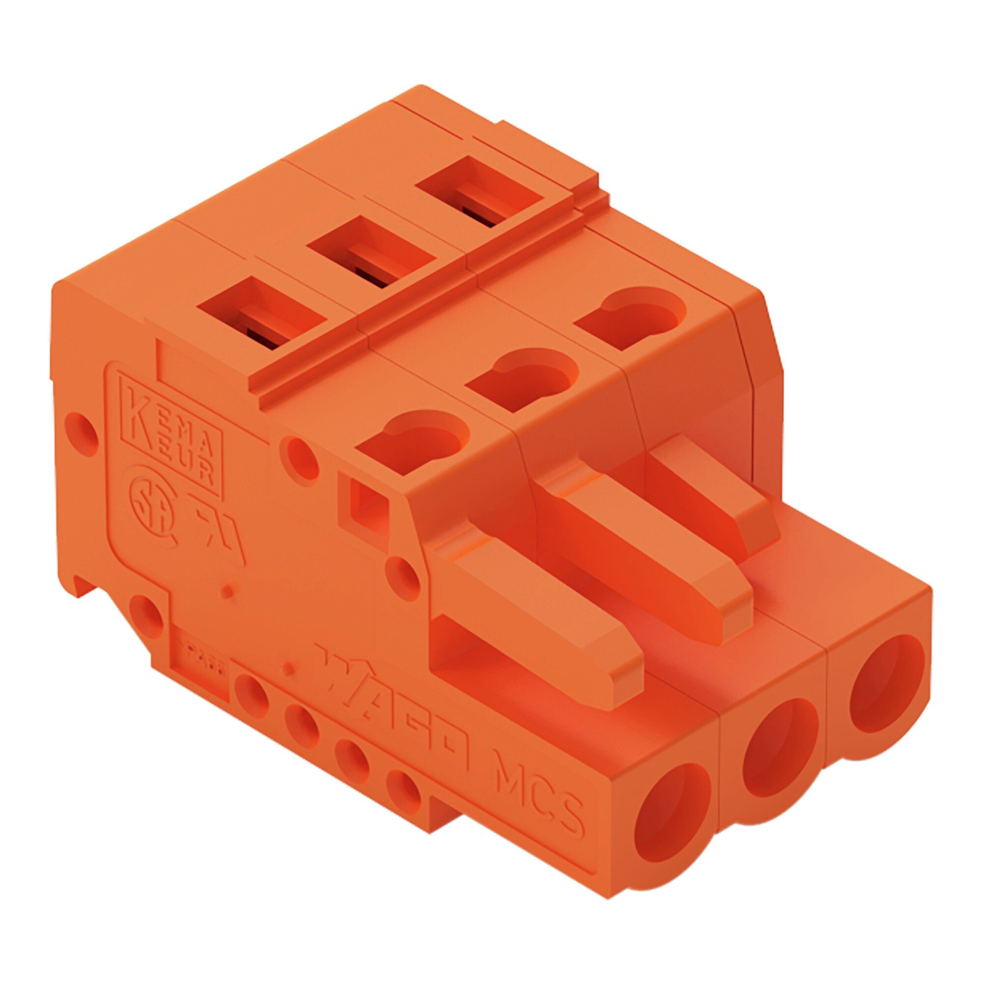 1-conductor female connector; CAGE CLAMP; 2.5 mm; Pin spacing 5.08 mm; 3-pole; 2,50 mm; orange