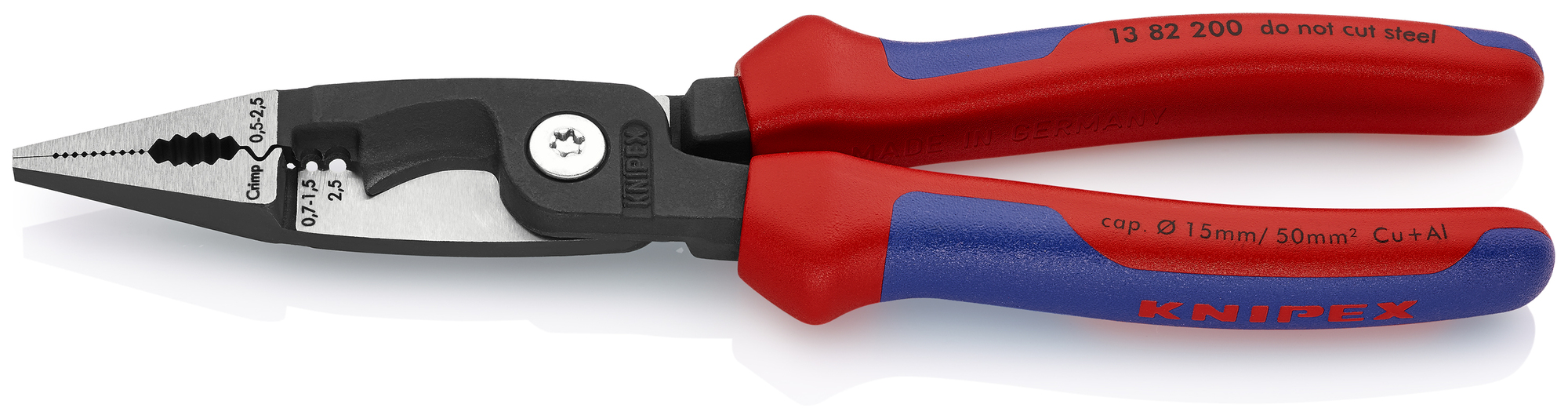 6-in-1 Electrical Installation Pliers-Metric Wire, 8 in., Multi-Component
