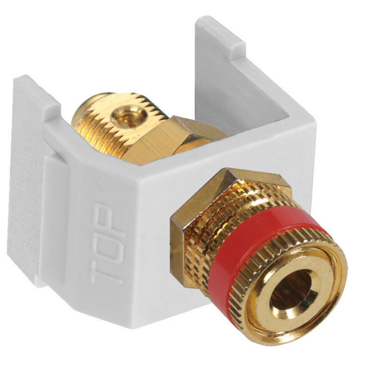 Snap-Fit, Red Speaker Post, White