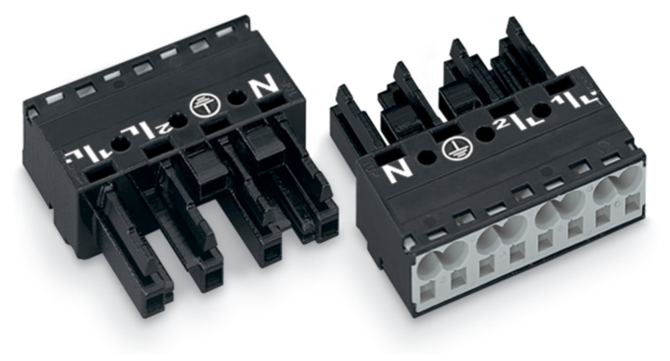 Socket; 4-pole; Cod. A; 4,00 mm; black