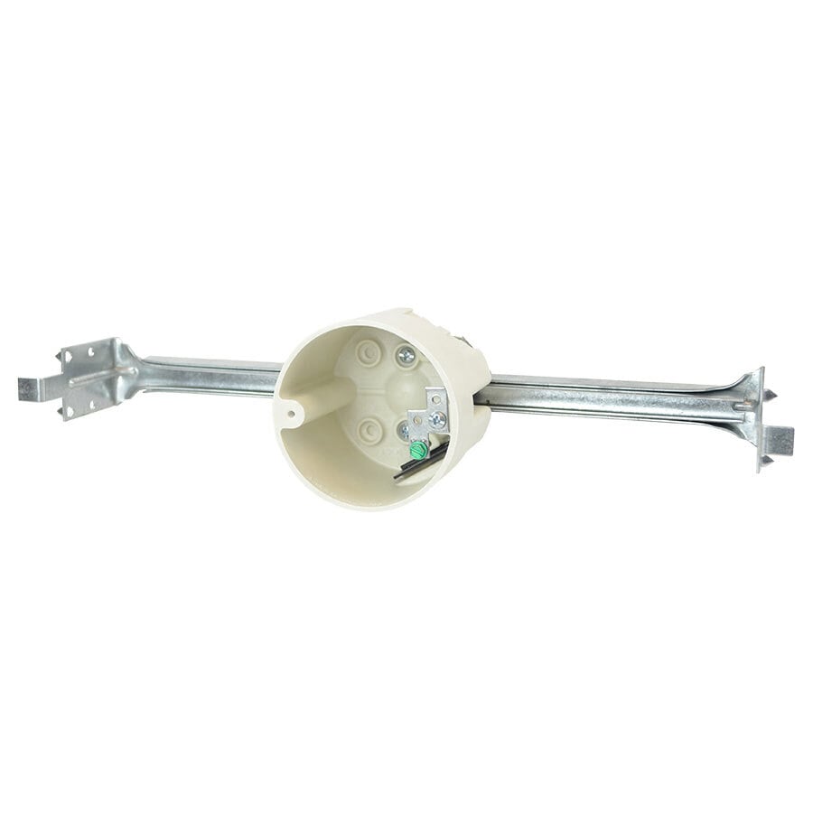 3.5" dia. round fixture support box for use with nonmetallic sheathed cable