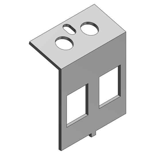 Data panel with 2-keystone style jacks.