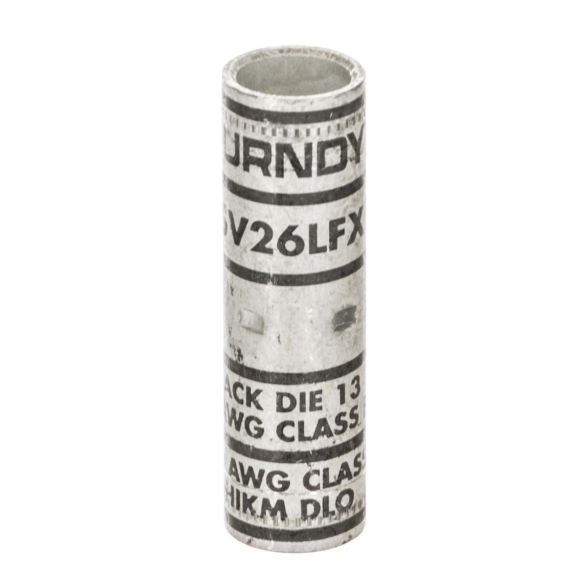 2/0 Flex G,H,I,K,M,DLO, 2/0 AWG CU, Standard Barrel, Internal Chamfer, Tin Plated, UL/CSA, 90?C, Up to 35kV, Black Color Code, 13 Die Index.