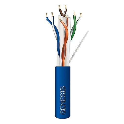 50922106 Cat6 Plus Cable, 23 AWG, 4 Pair, Blue, 1000 ft reel in box