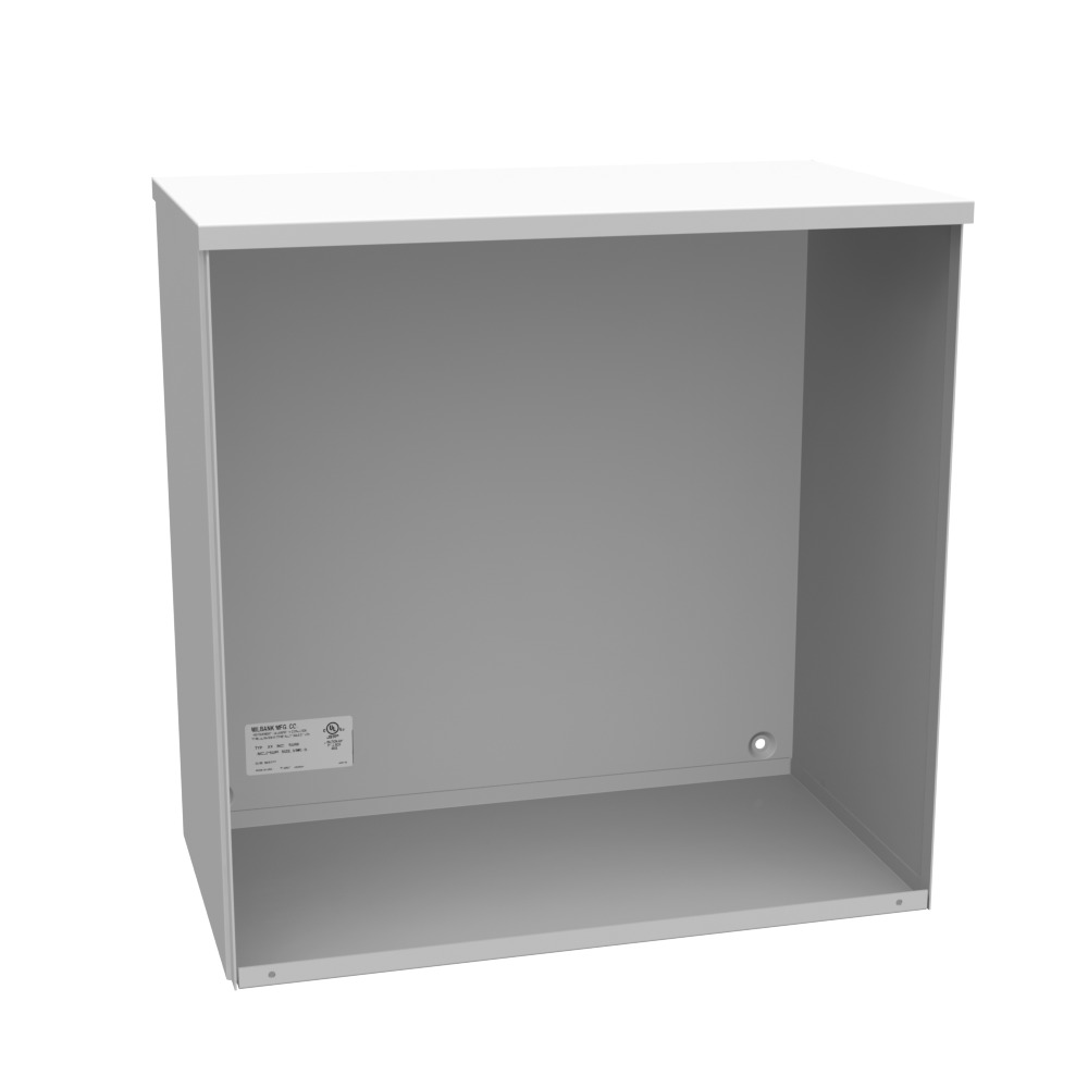 18x10x18 Screw Cover Type 3R UL Listed Steel No Knockouts ANSI 61 Gray Quad D Knockout for Lock Emboss Mounting Holes in Back