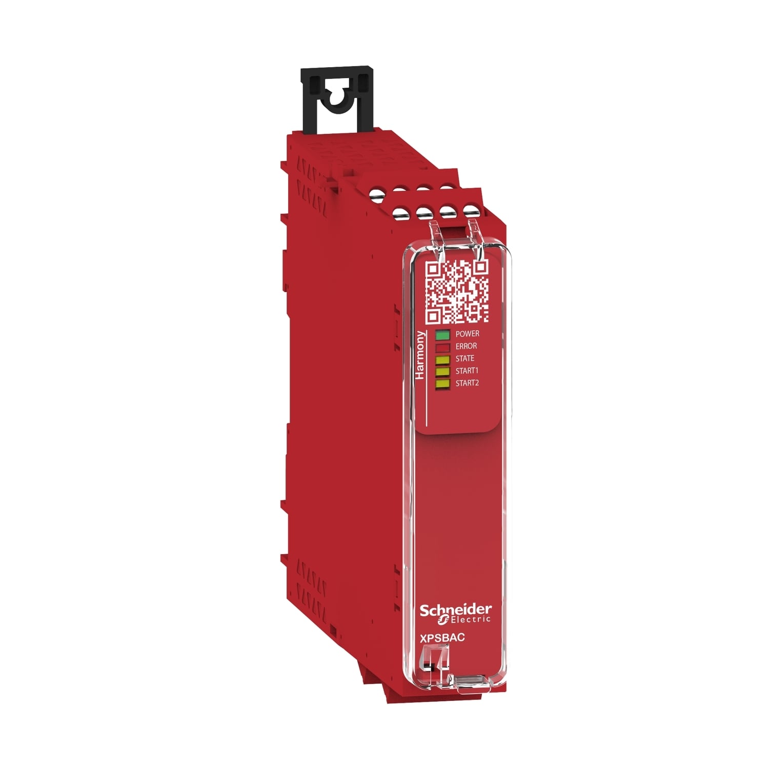 safety module, Harmony XPS, estop or guard, connected to supply terminals 24V AC or DC , no inputs, screw