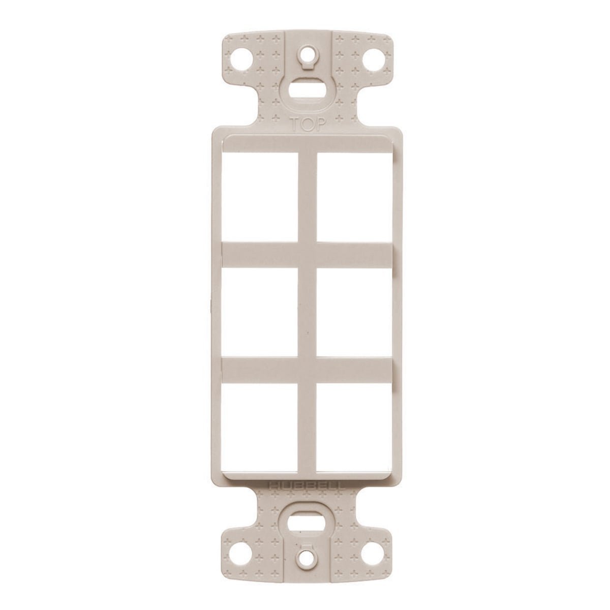 Plate, Decorator Frame, 6-Port, Light Almond
