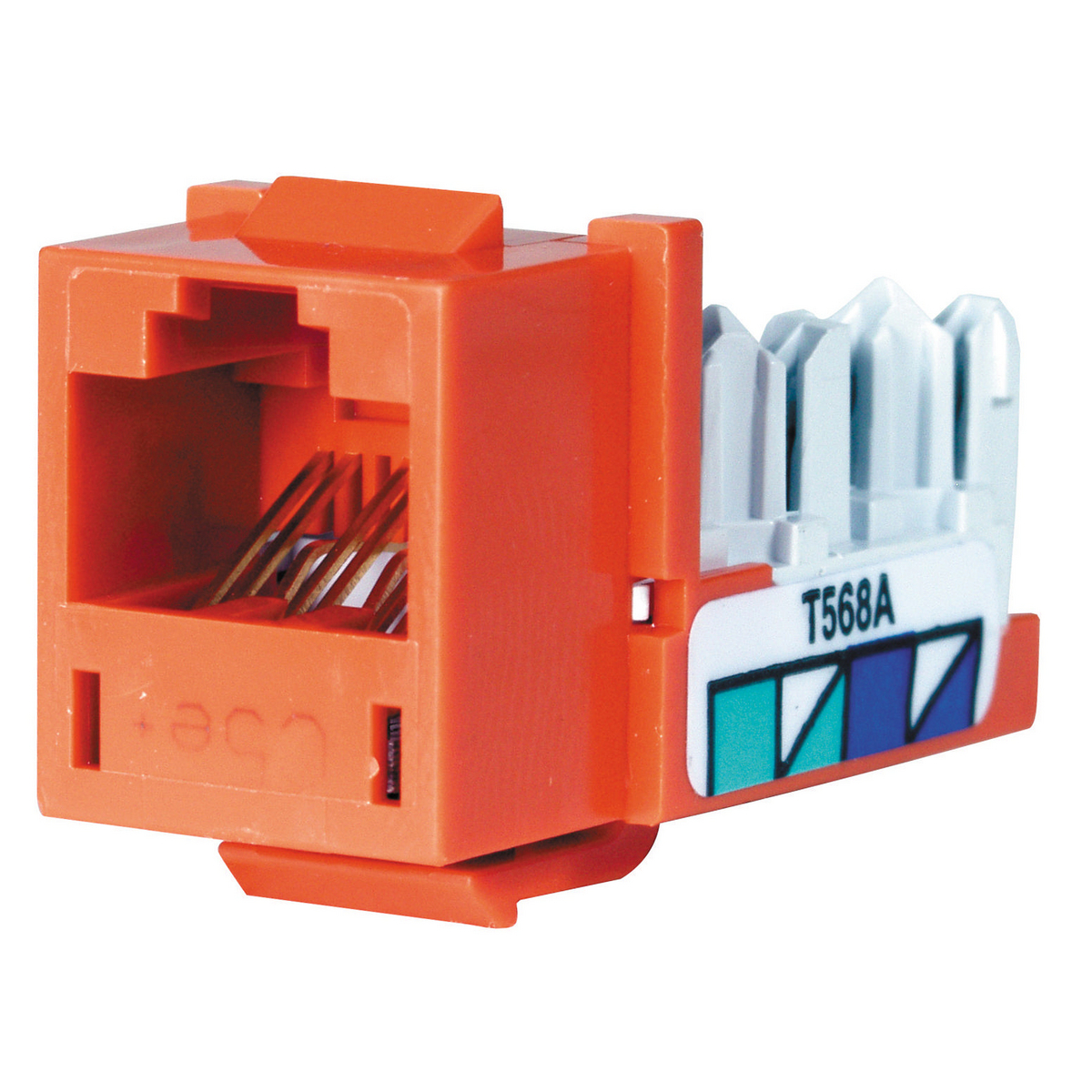 Telephone/Data, Jack, XCELERATOR, Cat 5e, Orange, 25 Pack