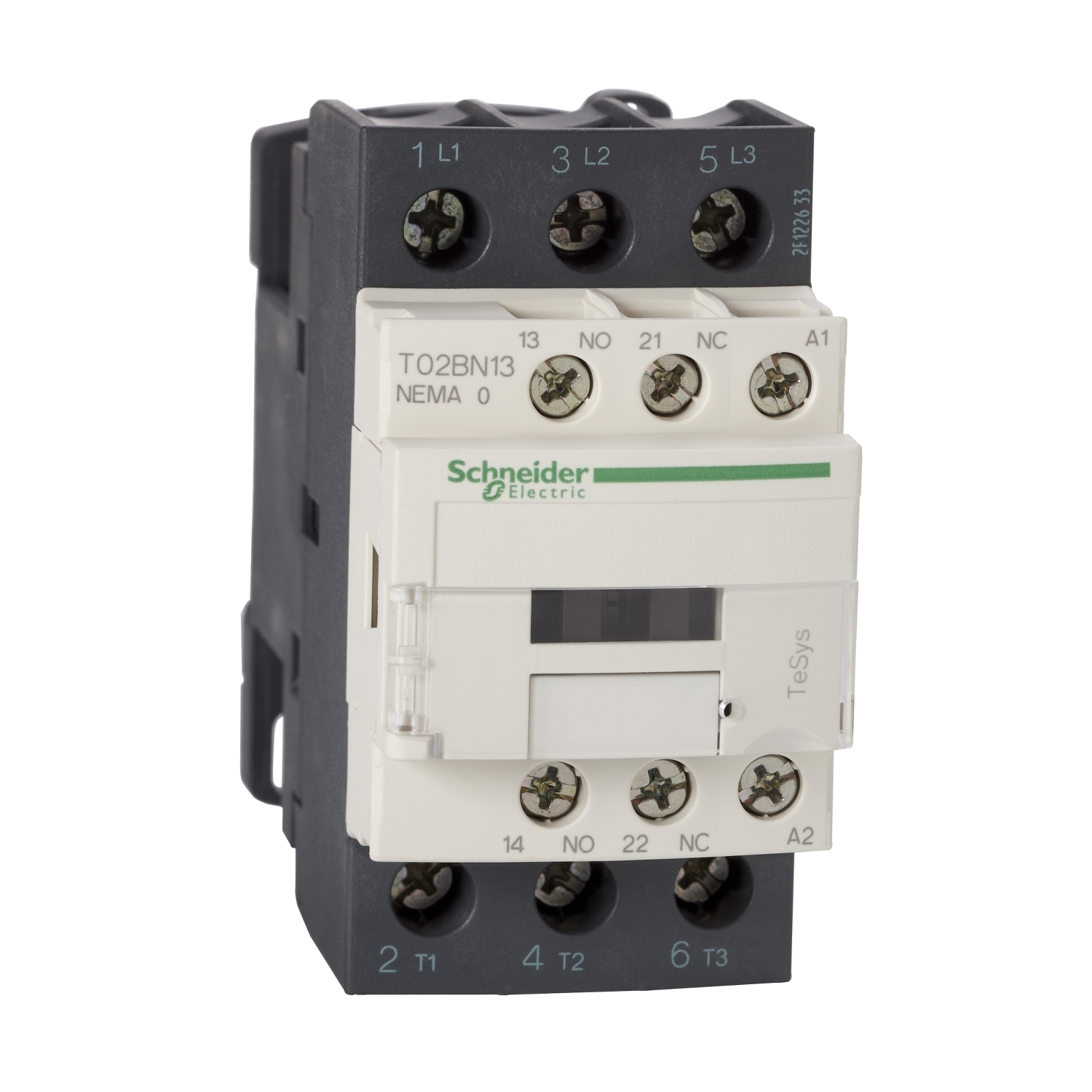 Contactor, Tesys N Contactors, nonreversing, 3P, 3phase, 27A, 10HP at 460VAC, NEMA size 1, 120VAC coil at 50/60Hz, open