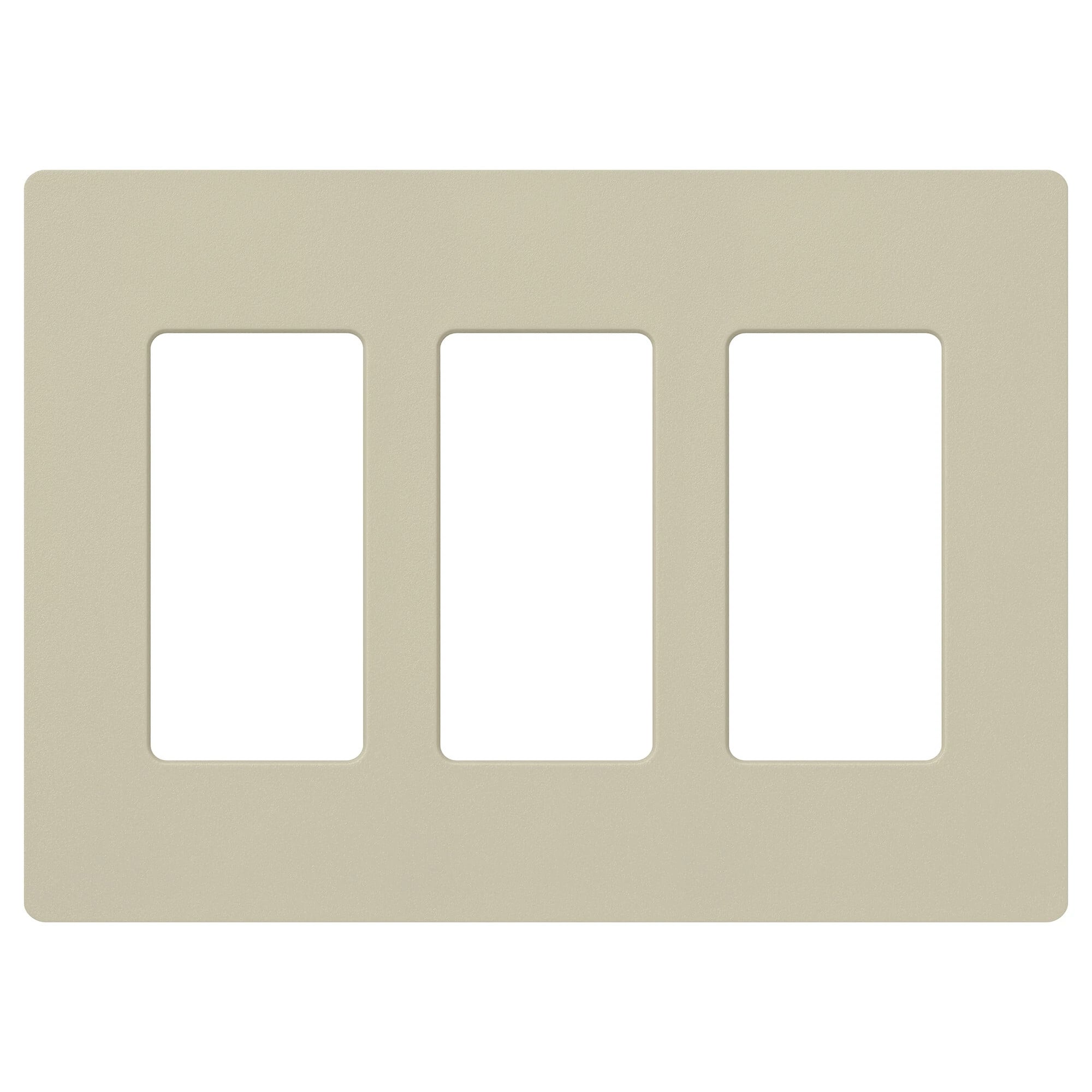 Claro Wallplate, Satin Finish, Three-gang in clay