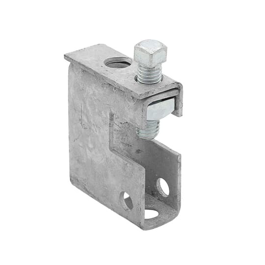 Beam Clamp for Hanging Rod. Hot Dipped Galvanized, 2-5/8 inch X 2-7/8 inch, Design Load 1200 pounds,  Order E145 square nut separately.