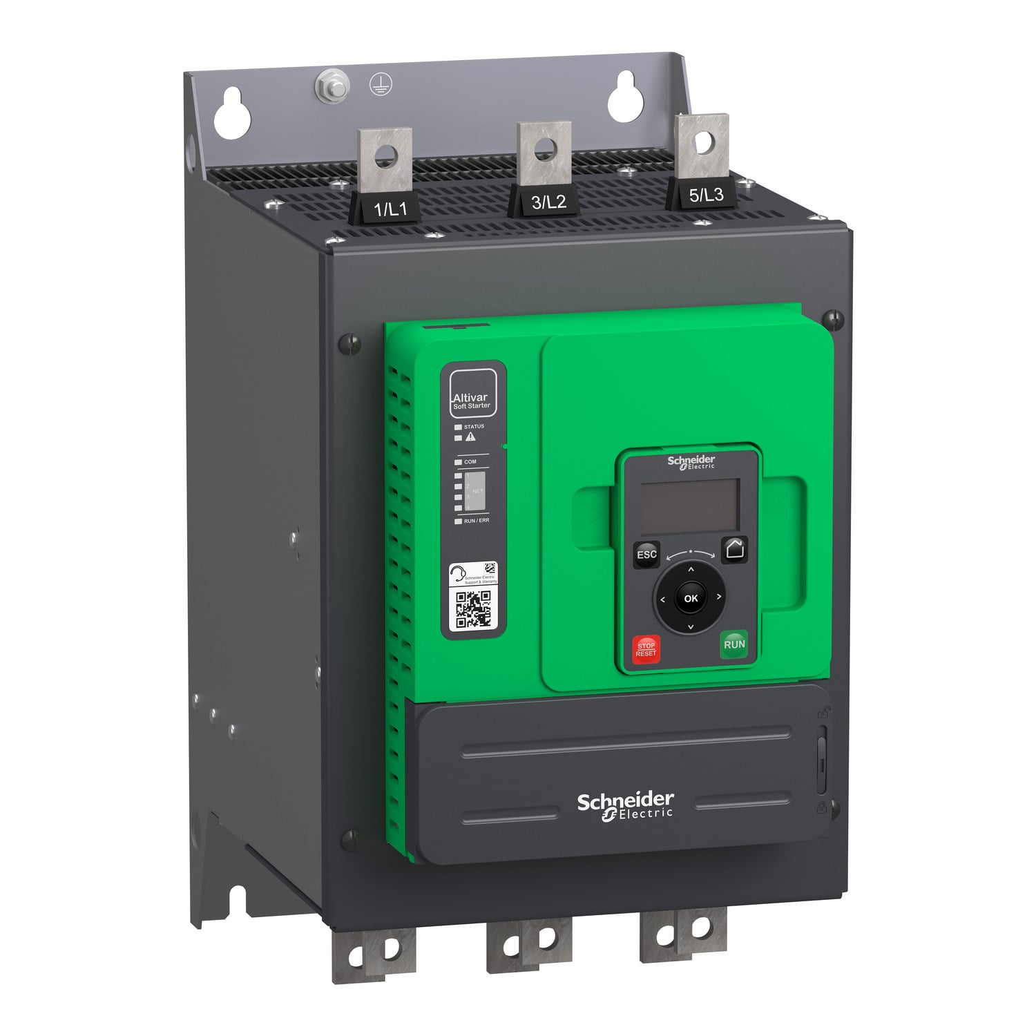Soft starter, Altistart 480, 170A, 208 to 690V AC, control supply 110 to 230V AC