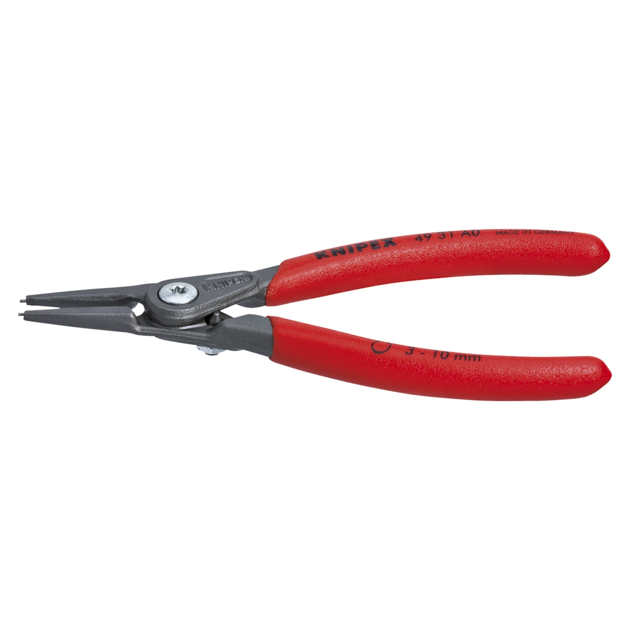 External Precision Snap Ring Pliers-Limiter, 5 1/2 in., Non-slip plastic, 1/32 in. Tips