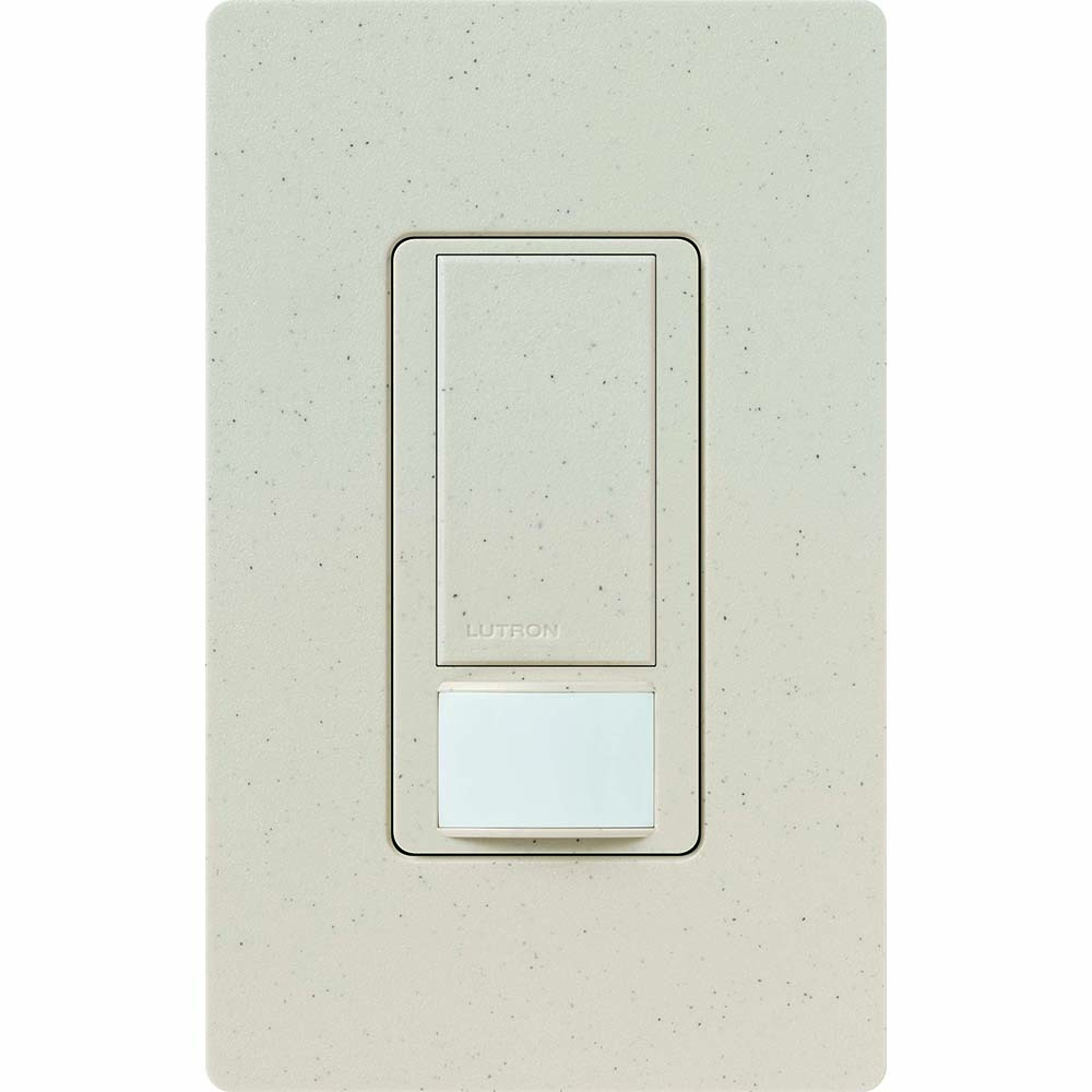 Lutron Maestro Motion Sensor Switch, No Neutral Required, 150W LED, Single Pole, Limestone