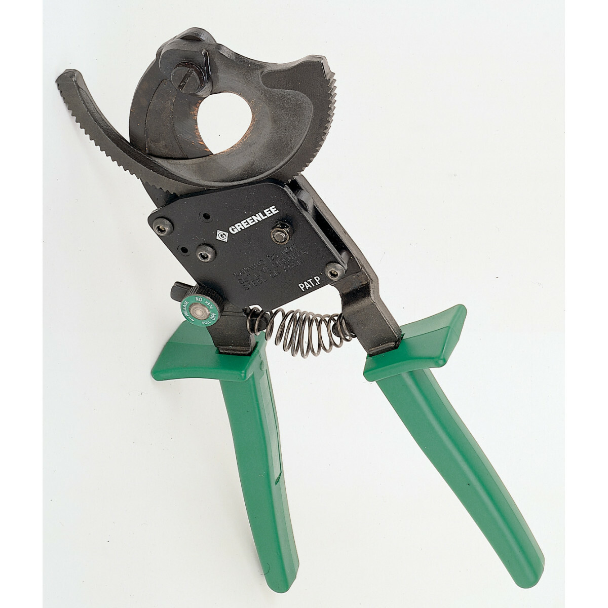 Simple, one-hand operation.  Compact - convenient for working in tight places and stores easily in tool pouches.  Single-speed ratchet mechanism.  Blade release allows blades to be opened in mid-cut.  Heavy-duty blades provide long life.