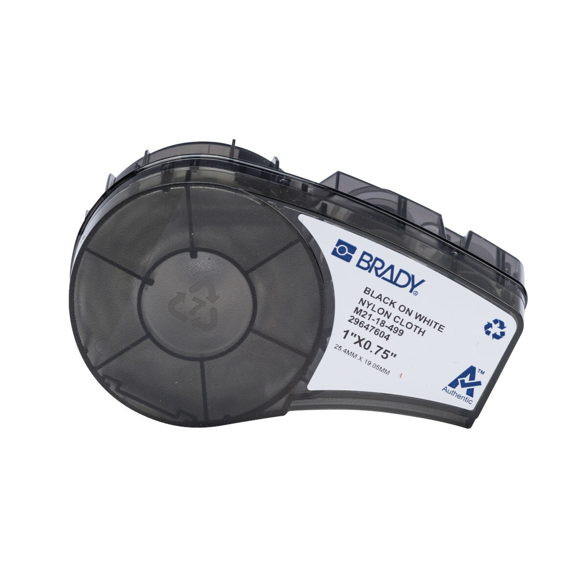 M21 Series Pre-sized High-Adhesion Nylon Labels 0.75 in H x 1 in W BK/WH
