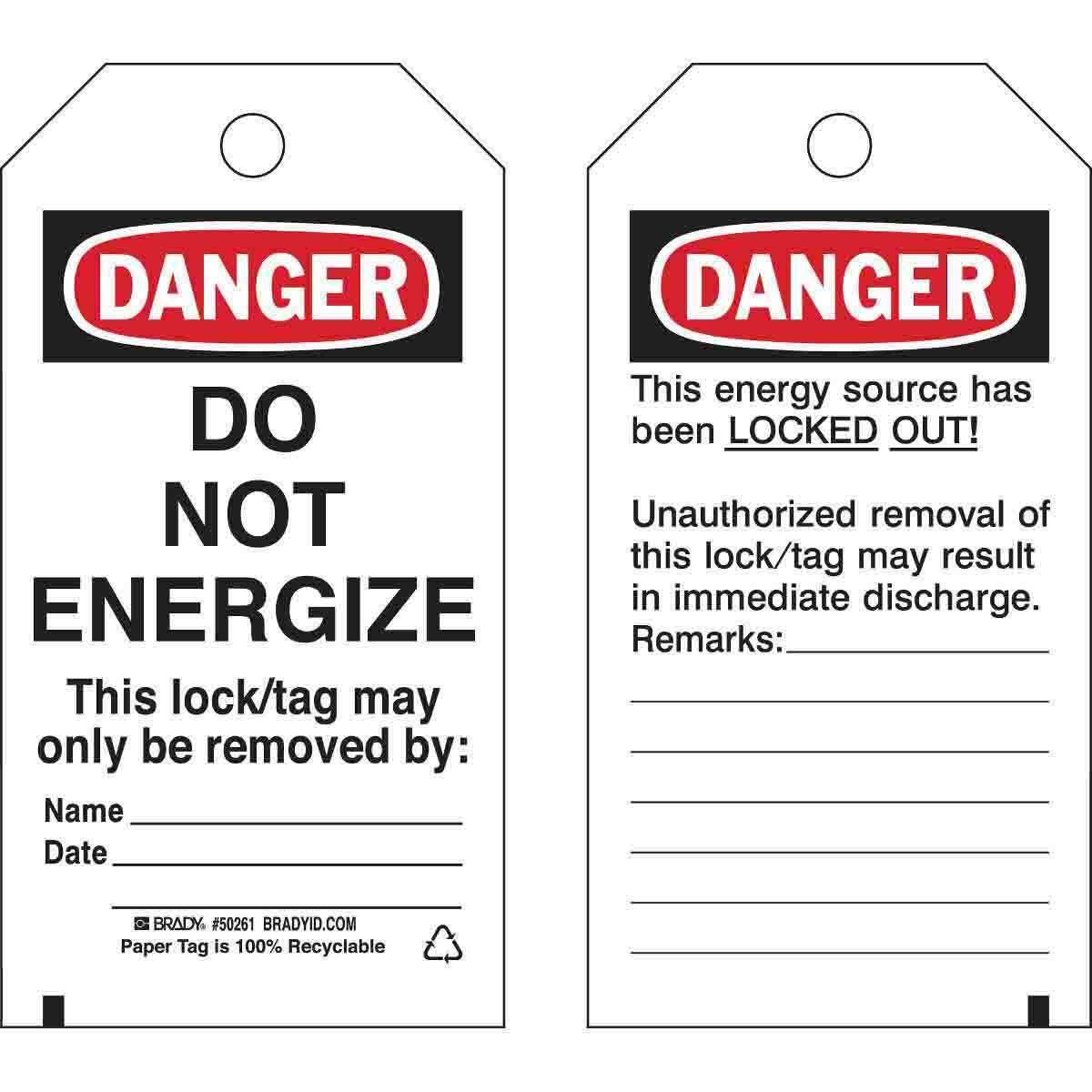 TAG B853 5.75X3 BK/RD/WH L/O REVB,25/PK