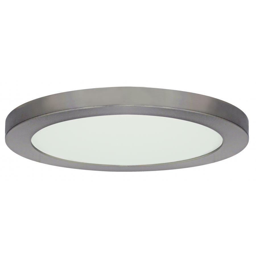 25 Watt - 13" Flush Mount LED Fixture - 3000K - Round Shape - Brushed Nickel Finish - 120 Volts