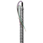 EPCO, Fixture Whip, Number Of Conductors: 5, Conductor Size: (3) 18 AWG solid (Black,White,Green) (2) 16 AWG stranded (Purple,Gray), Voltage Rating: 120 V, Insulation Material: THHN, Length: 6 FT, Conduit Size 1/2 IN, Includes: Die Cast Snap-In Connectors