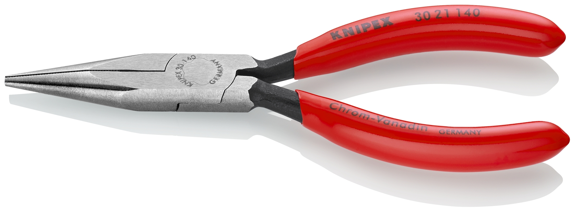 Long Nose Pliers-Half Round Tips, 5 1/2 in., Plastic Coating