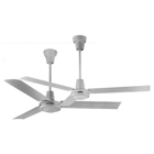 277V, 56” diameter white industrial ceiling fan