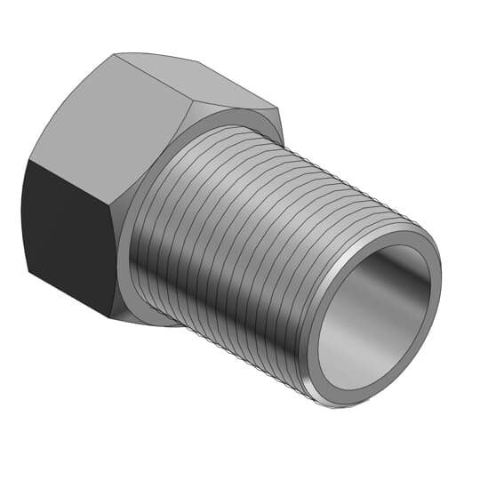 1/2 Inch Panel Connector Extension, Malleable Iron for Use with Rigid/IMC Conduit