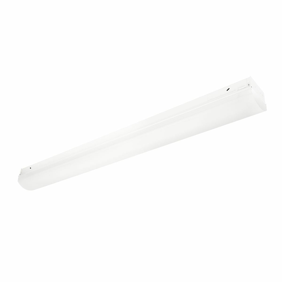 LCL lensed LED striplight, 4 ft, Lens Type: frosted acrylic diffuser, Light Output: 5411 lm, Color Temperature: 4000 K, 80 CRI, Driver type: 0-10V dimming, Voltage Rating: 120-277 V.