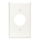 1-Gang Single 1.406-Inch Hole Device Receptacle Wallplate, Standard Size, Thermoset, Device Mount, White