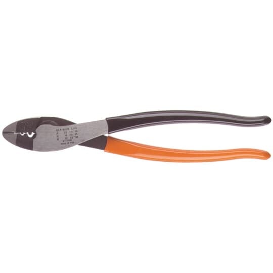 Hand Tool (Plier-Type) for Installing A, B, C, PT Non-insulated Terminals and Splices, Includes Wire Cutter