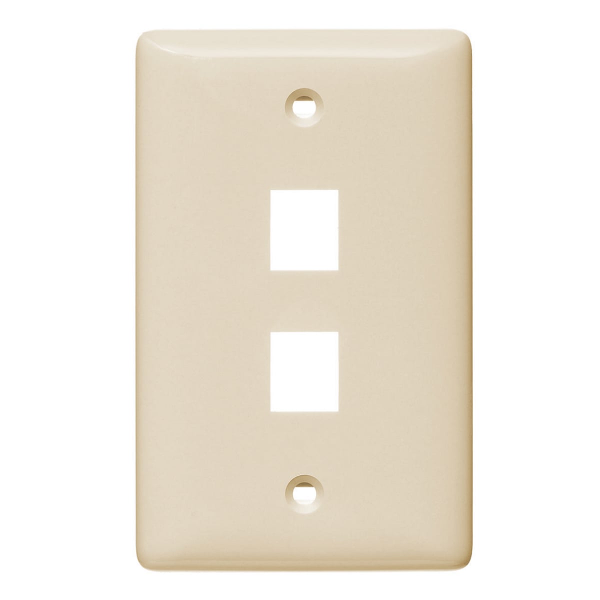 NetSelect Products, Wall, Without Label, 1-Gang, 2-Port, Light Almond