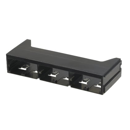 QuickNet Patch Panel Adapter, 6 Port, Black