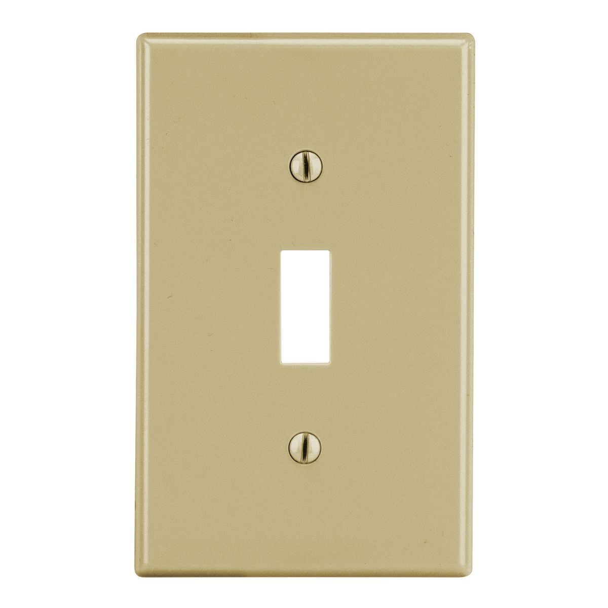 Wallplate, Mid-Size 1-Gang, Toggle, Ivory