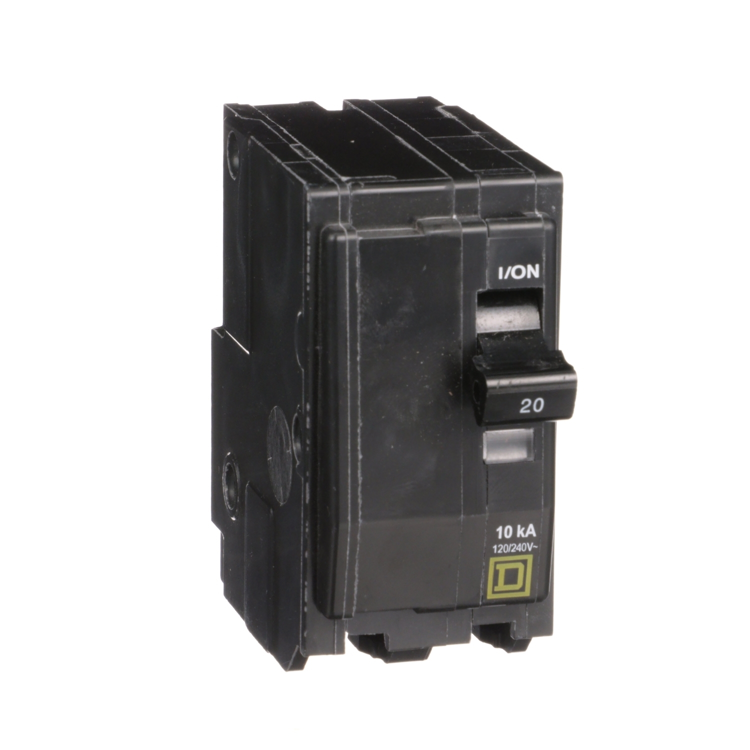 Mini circuit breaker, QO, 20A, 2 pole, 120/240VAC, 10kA, plug in, consumer pack