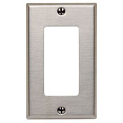 1-Gang, 1-Decora Stainless Steel, Midway Size Wallplate, Stainless Steel