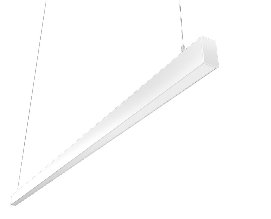 BOA 8' DOWNLIGHT 80/56/48/40/20W PENDANT 3000K/3500K/4000K FLAT LENS WHITE