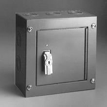 Eaton B-Line series utility enclosures, 48" height, 6" length, 24" width, NEMA 1, Hinged cover, TCS cabinet, Surface mounted, Medium single door, Thru holes, Carbon steel