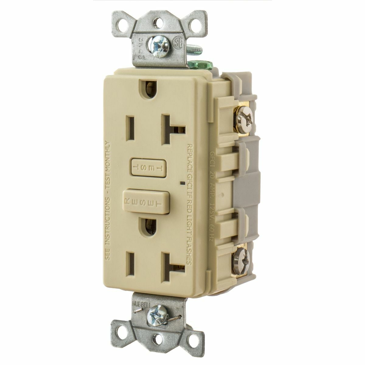 HUBBELLPRO, GFCI, 20A, Ivory