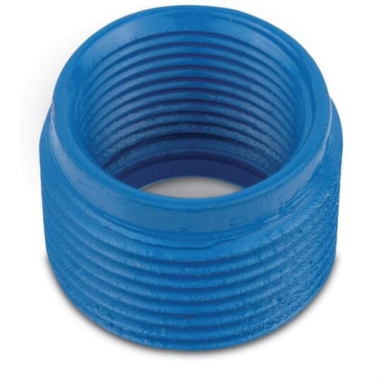 Urethane Coated Reducing Bushing, Pipe Size 1 Inch/27 Metric Reducing to 1/2 Inch/16 Metric, Gray