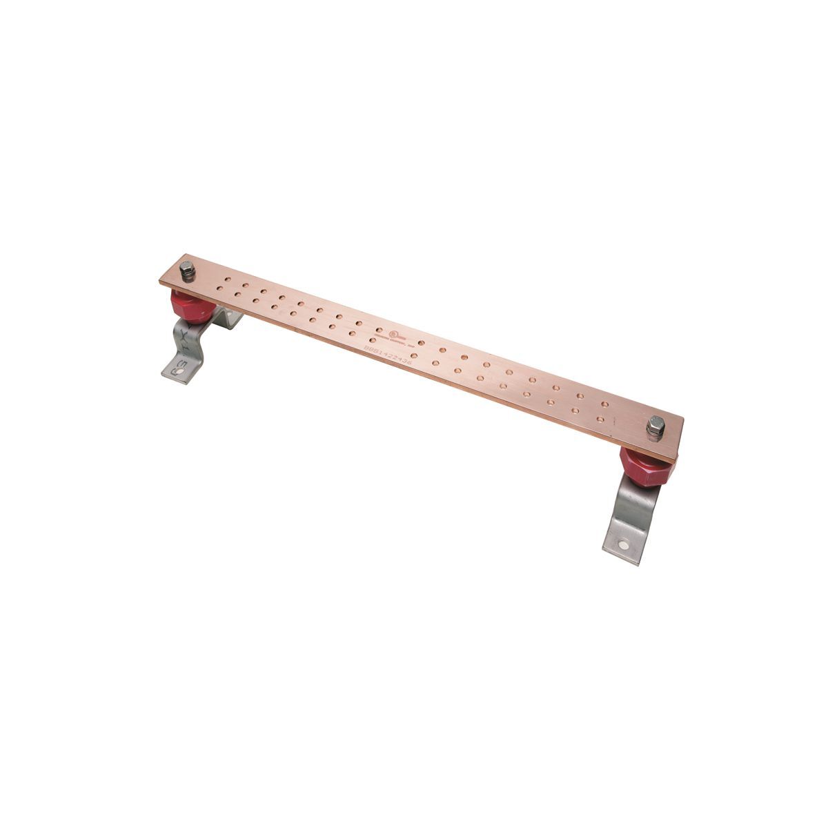 Copper Busbar, 36 Holes, 24 in L, Can be used as a common ground point and power applications.